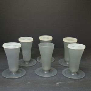 Vintage Tupperware Cups 754 Tall Sundae Parfait Set Of 6 Smoke Gray